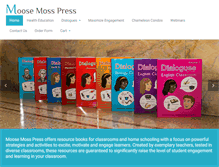 Tablet Screenshot of moosemosspress.com